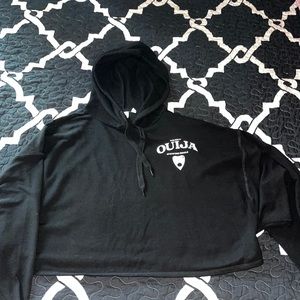 Ouija Mystifying Oracle Black Cropped Hoodie